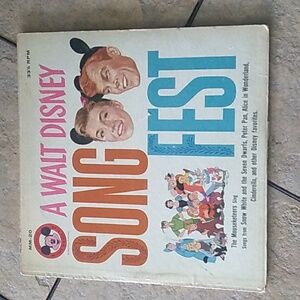 Vintage 1950's A Walt Disney Song Fest Mickey Mouse Club Vinyl Record